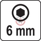 Rátűzőkulcs 1/2" IMBUSZ(HEX) 6mm 100mm