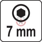 Rátűzőkulcs 1/2" IMBUSZ(HEX) 7mm 100mm