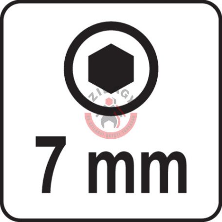 Rátűzőkulcs 1/2" IMBUSZ(HEX) 7mm 100mm