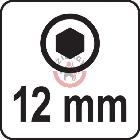 Rátűzőkulcs 1/2" IMBUSZ(HEX) 12mm 100mm