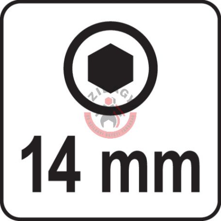 Rátűzőkulcs 1/2" IMBUSZ(HEX) 14mm 100mm
