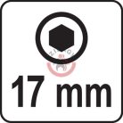 Rátűzőkulcs 1/2" IMBUSZ(HEX) 17mm 100mm
