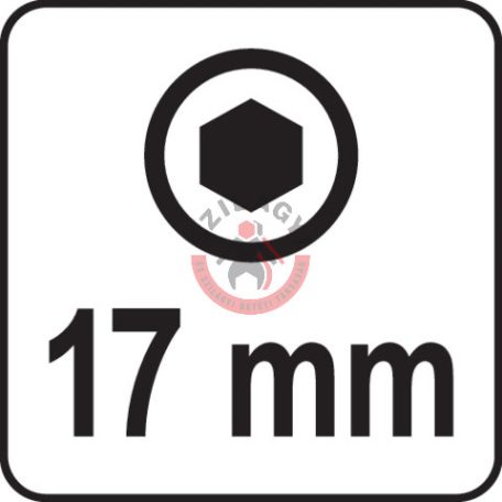Rátűzőkulcs 1/2" IMBUSZ(HEX) 17mm 100mm
