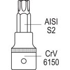 Torx bithegy készlet dugófejjel 1/4" speciál 7 részes (TS10-15-20-25-27-30-40)