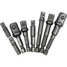 Dugókulcs adapter készlet 8 részes 1/4" Hex -> 1/4", 3/8", 1/2" négyszög CrV