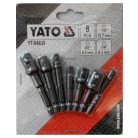 Dugókulcs adapter készlet 8 részes 1/4" Hex -> 1/4", 3/8", 1/2" négyszög CrV