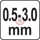 Fúrótokmány 0,5 - 3mm, Hatlap 1/4" befogással
