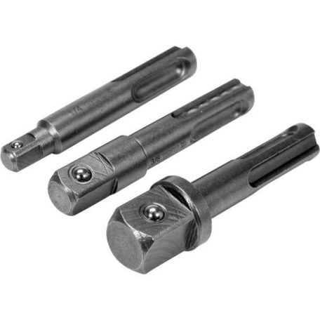 Adapter készlet SDS+ról négyszögre 1/4", 3/8", 1/2"