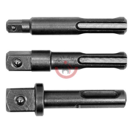 Adapter készlet SDS+ról négyszögre 1/4", 3/8", 1/2"