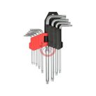 Torxkulcs készlet 9 részes T10-T50 biztonsági
