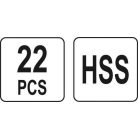 Sérült izzítógyertya kiszedő készlet 20 részes HSS