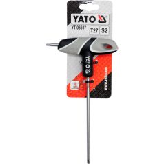   Torx kulcs, biztonsági(furatos) T27 "T" markolattal