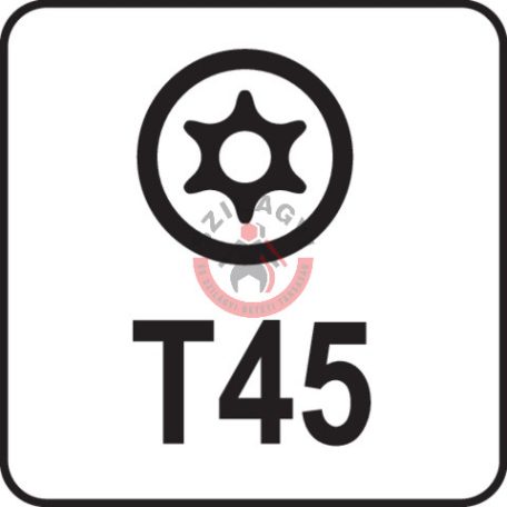 Torx kulcs, biztonsági(furatos) T45 "T" markolattal