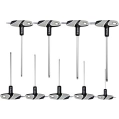   Torx kulcs készlet 9 részes, biztonsági (furatos) "T" markolattal T10 - T50