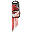 Torx kulcs készlet 9 részes, biztonsági(furatos), hosszított