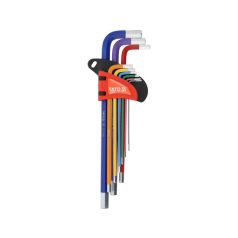   Színezett imbusz kulcs készlet 9 részes 1,5-10mm extra hosszú