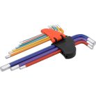 Színezett imbusz kulcs készlet 9 részes 1,5-10mm extra hosszú