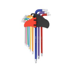   Torx kulcskészlet, színezett, hosszított 9 részes (T10-T50)