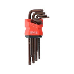   Torx kulcs készlet 9 részes, biztonsági(furatos), hosszított T10-T50