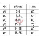 Törtcsavar kiszedő 6 részes