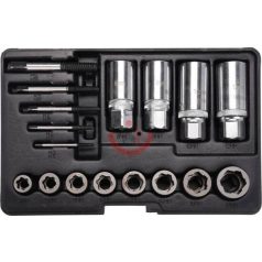 Sérült csavar és anya kiszedő készlet 17 részes