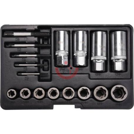 Sérült csavar és anya kiszedő készlet 17 részes