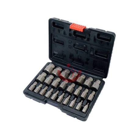 Törtcsavar kiszedő készlet 25 részes (belső torx, imbusz és spline csavarokhoz)