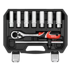 Lengéscsillapító kulcs készlet 1/2" 19 részes