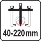 Csapágylehúzó készlet 2 karos 40-220mm
