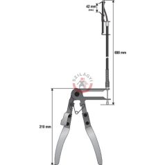 Flexibilis vízcsőbilincs fogó 690mm
