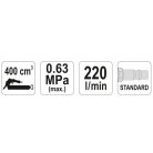 Pneumatikus kézi zsírzó 400 cm3 6-28 MPa