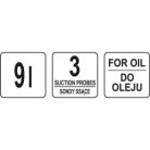 Kézi olajleszívó , féklégtelenítő 9L, 3db adapterrel