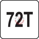 Racsnis hajtókar hajlított 1/4" 72T