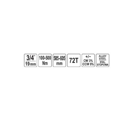 Nyomatékkulcs 3/4" 100-500 Nm