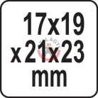 Kereszt kulcs 17x19x21mmx22mm