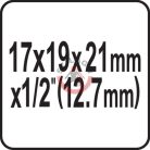 Kereszt kulcs 17x19x21mm x 1/2"
