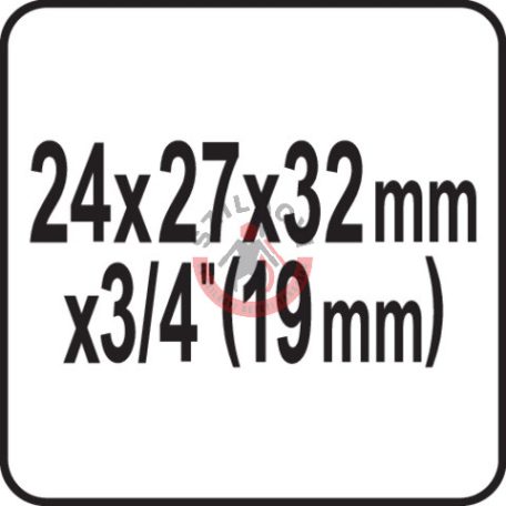Kereszt kulcs 24x27x32mm x 3/4"