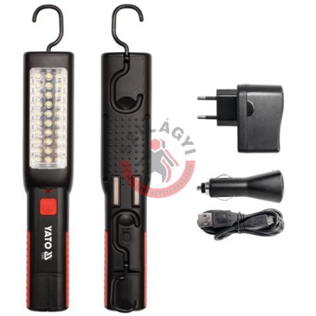 Szerelőlámpa 30+7 LED 3.7V 1800mAh Li-Ion, USB
