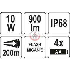 Spotlámpa 10W 4XAA