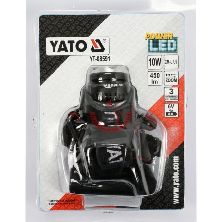 Fejlámpa 10W LED 4xAA elem