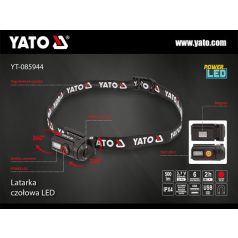 Akkus LED fejlámpa, 500 lm