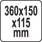 Szerszámosláda fém 360x150x115mm