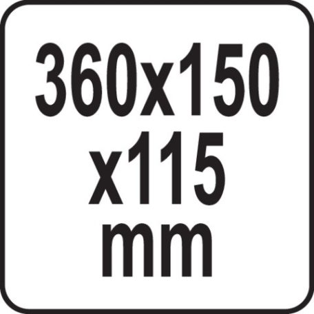 Szerszámosláda fém 360x150x115mm