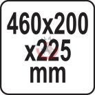 Szerszámosláda fém 460x200x225mm