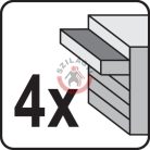 Szerszámosláda fém 4 fiókos 218x360x520mm