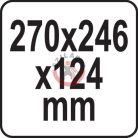 Szerszámkoffer habszivacs betéttel 270 x 246 x 124 mm