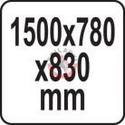 Munkapad 1500x780x830mm