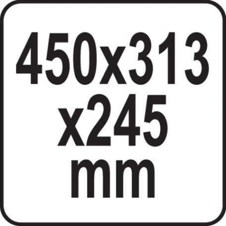Műanyag hordozható tárolódoboz 450x313x245 mm