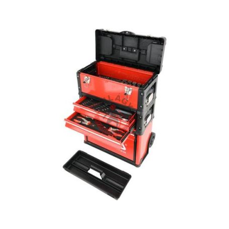 Gurulós szerszámos koffer 3 részes 2 fiókos szerszámokkal