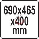 Szerszámos láda 4 fiókos 690x465x400mm (YAT-08920-hoz)